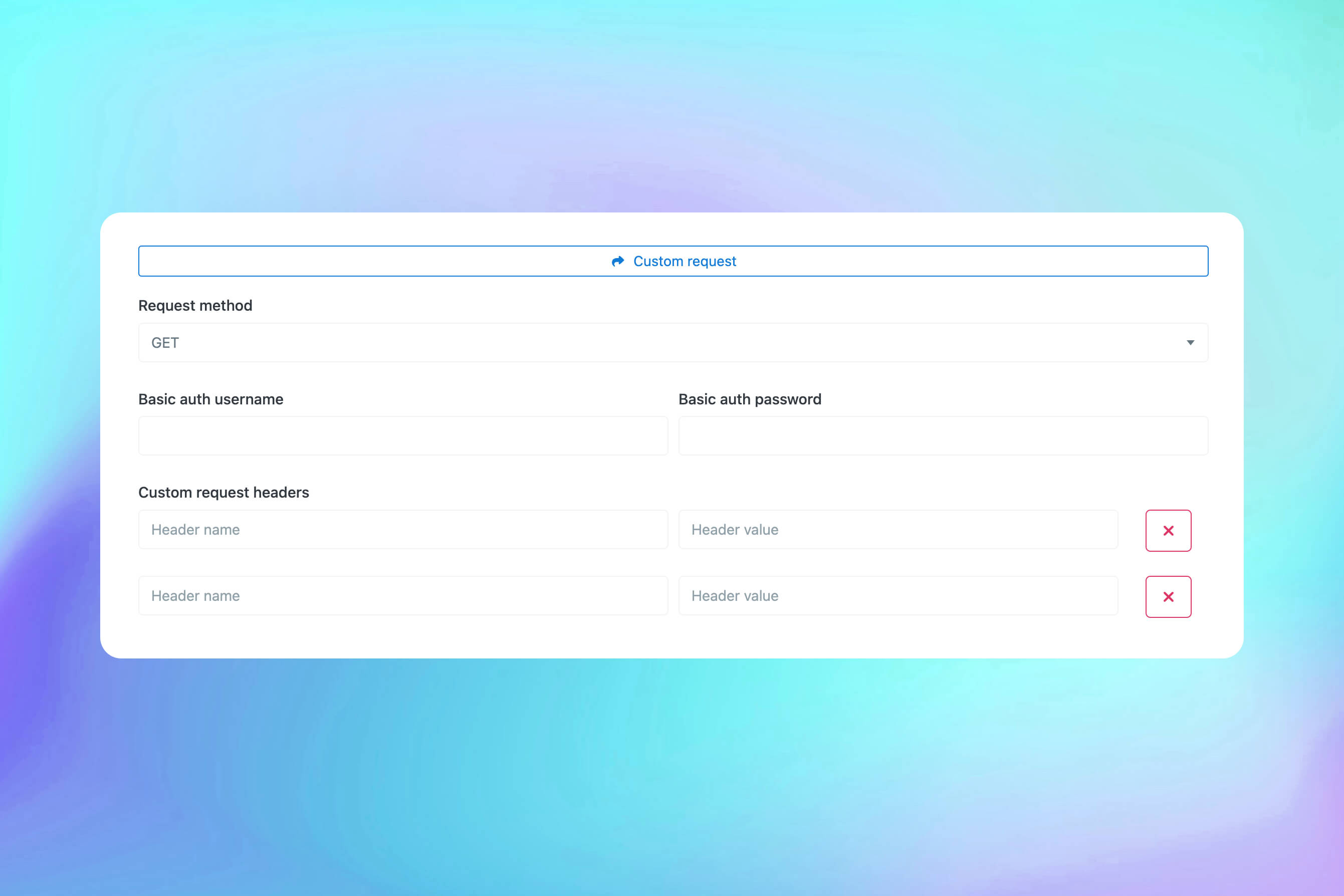 Screenshot de el app monitoreo personalizada HTTP requests función